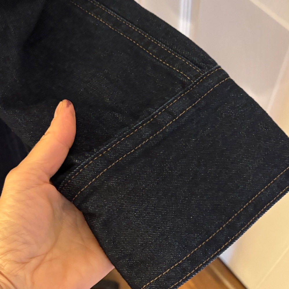Long Dark Denim trench Coat - Picture 4 of 10